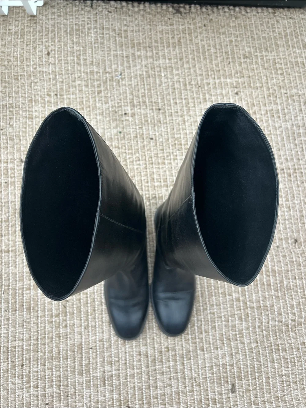 Massimo Dutti Black Leather Boots